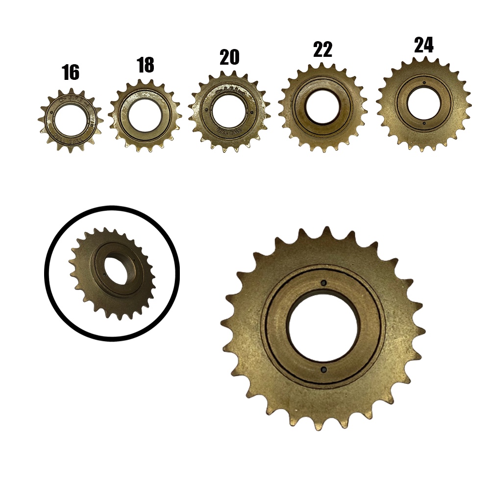 Catraca Roda livre Esfera Dourada Bike Mtb
