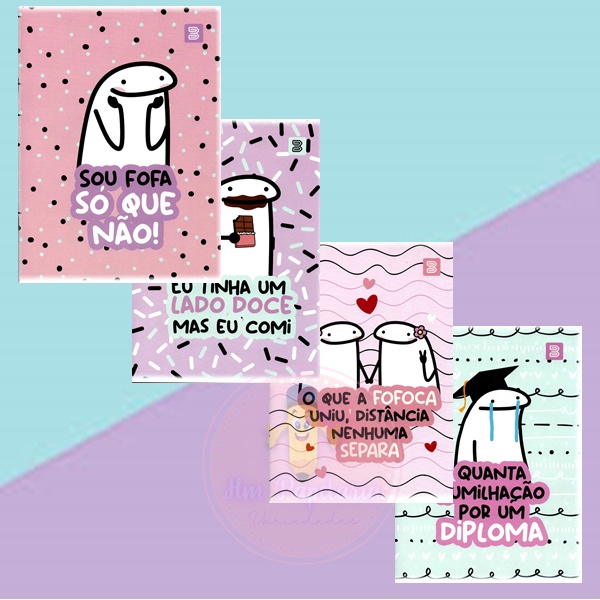 Caderno Brochura Grande Capa Fléxivel(MOLE) Florks 200x275 60 folhas