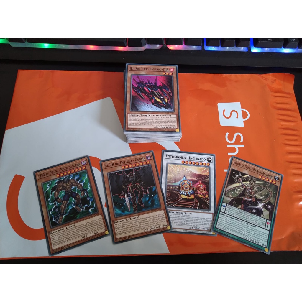 Lote de 100 Cartas Comuns de Yu-gi-oh (Sem Repetição)