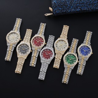 Relógio luxo ice cravejado trap rap Hip Hop prata e ouro 18k banhado