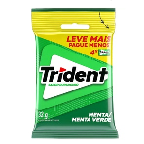 Chiclete Trident Menta Verde 8g - 4 Unidades