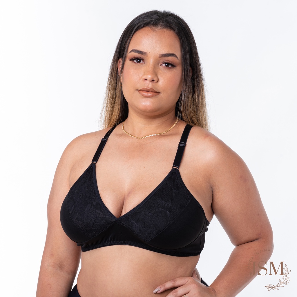 Sutiã PLUS SIZE Com Renda De Alta Sustentação Reforçado Sexy Lingerie Moda Íntima JSM