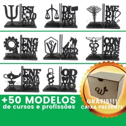 Aparador de Livros Profissões Woodecora