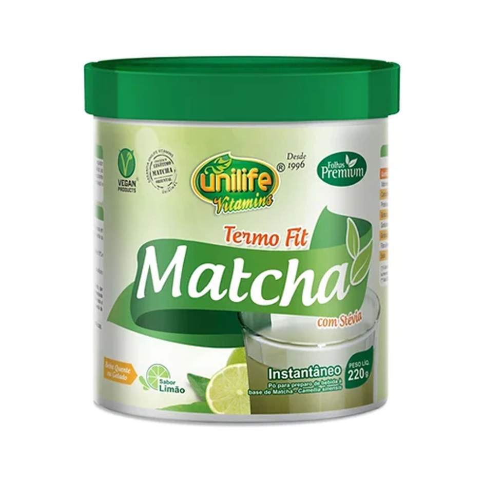 Matcha Termo Fit instantâneo 220 gr Unilife