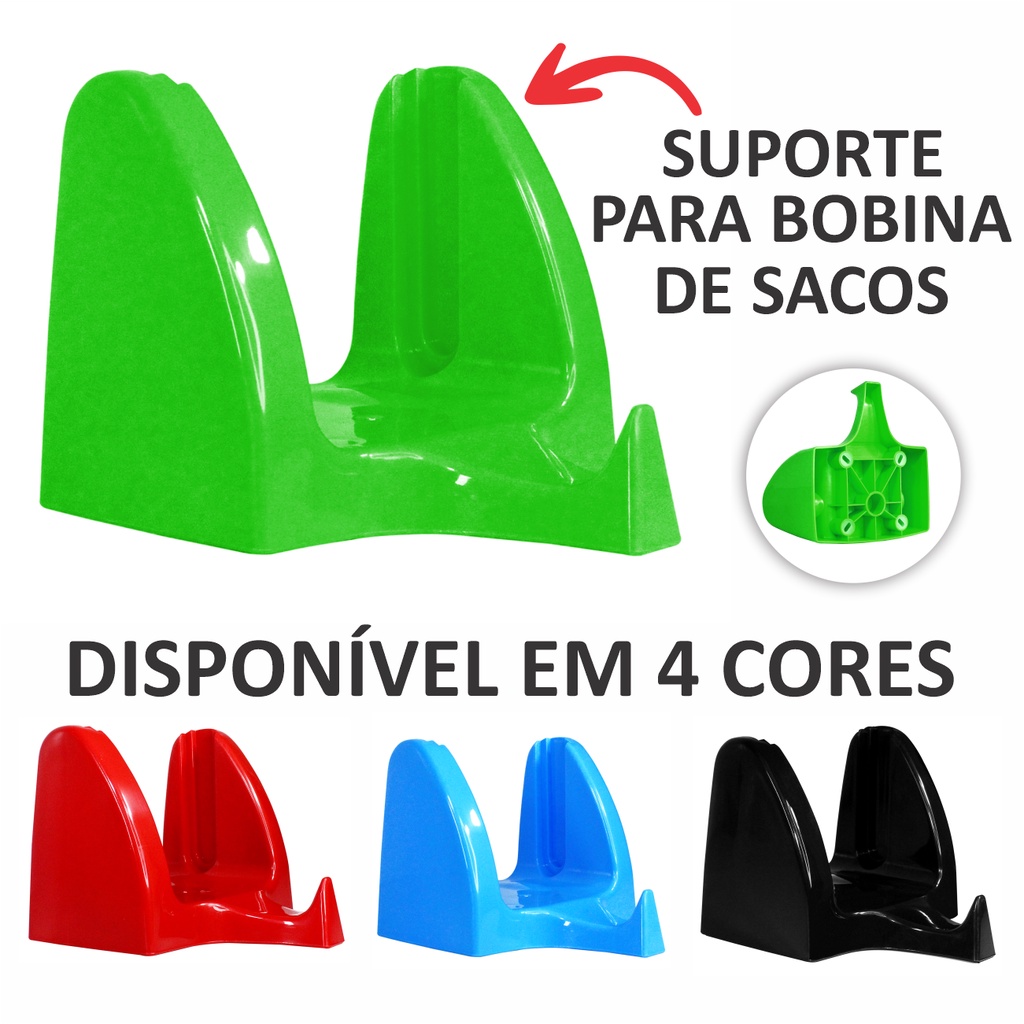Suporte Plástico Para Bobina Saco Estrela Alimentos Supermercado Quitanda Hortifrúti