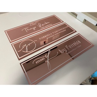 Kit Placa Identificação Sinalização De Porta e Parede Sua logo Personalizada 2un em Oferta na Shopee