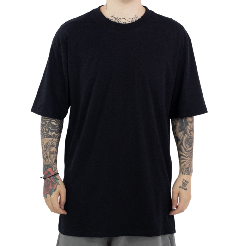 Camiseta masculina longline basica slim fit camisa masculina