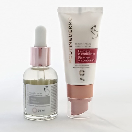 Sérum Firmeza e Contorno + Ácido Glicólico - Routine Dermo - Hinode - Sérum Facial - 60 e 30ml - Kit com 1 unidade de cada