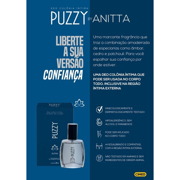 Deo Colônia Íntima Puzzy Anitta 25ml