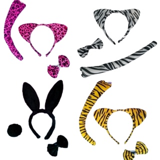 Kit Tiara Gravata e Rabinho Carnaval Fantasia 3 peças Temas Diversos Artigo de Festa Fantasia Cosplay em Oferta na Shopee