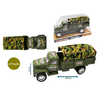 Caminhão Militar Camuflado brinquedo a fricção do Exército Blindado Guerra CÓD. 006 em Oferta na Shopee