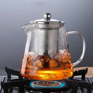 Chaleira Bule Vidro Infusora De Inox Direto Ao Fogo 750ml