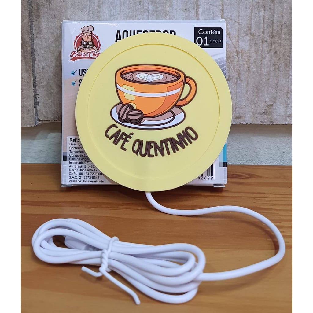 Aquecedor de Xicara, Caneca e Copo Usb