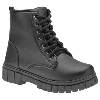 Bota Coturno Feminino Macio Conforto Cano Curto