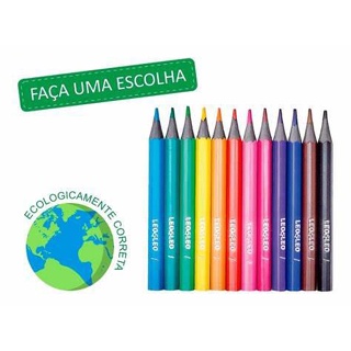 Lápis de Cor Mini 12 Unidades LeoLeo Ponta Resistente Para Crianças Infantil em Oferta na Shopee