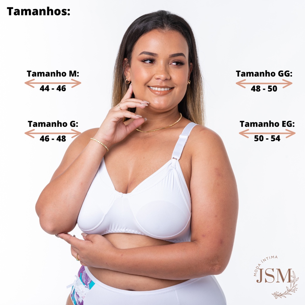Sutiã Amamentação Forma Grande Sem Bojo Confortável Alça Reforçada Lindo Gestante Pós Parto JSM