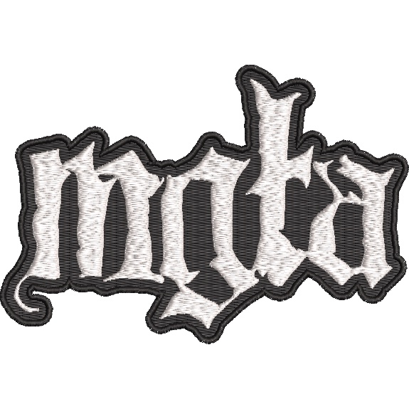 Patch bordado black metal MGLA termocolante
