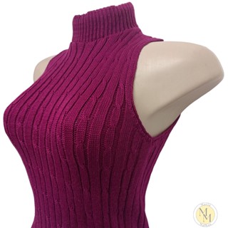Blusa Garrafinha Trançada Moda Trico Feminina Gola Alta Estilo Blogueirinha