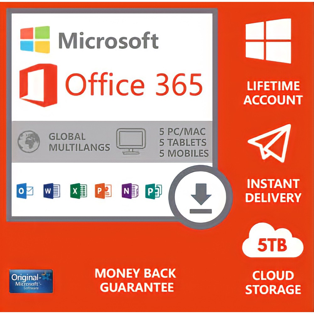 Pack Office 365 Completo 5TB onedriv 5PCS envio na hora - Escorrega o Preço