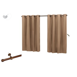 Cortina + Varão Kit 2,80x1,80m Blackout PVC (plástico) Com Varão de 2m Incluso