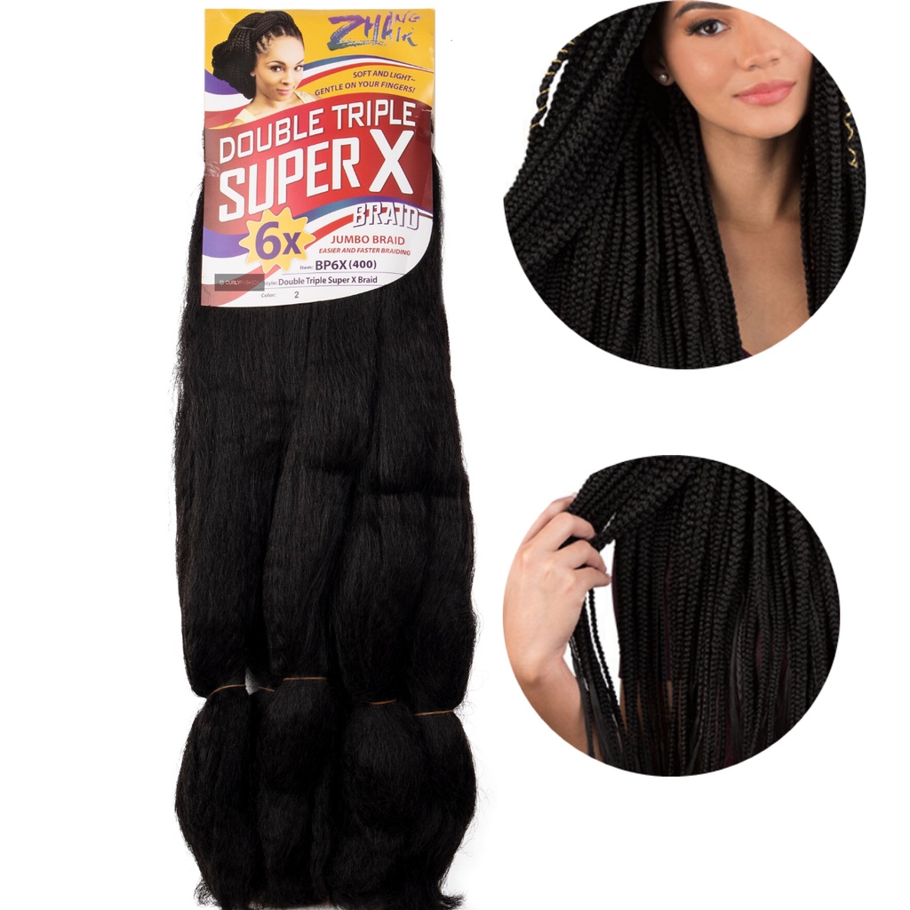 Cabelo Jumbo Pacotão Super X 400 Gramas Jumbão Para Trança Crochet Box Braids Nago