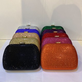 Bolsa de festa clutch com strass carteira pedrinha brilhosa para casamento CYC-25