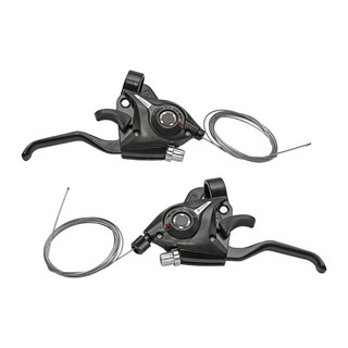 Alavanca Ez Fire Freio Disc V-brake Maçaneta Aluminio Trocador Marcha C/Cabo Bicicleta Bike 7v 8v 9v