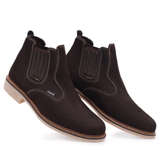 Bota Botina 525 Coturno Masculina Castor e Marrom Cano Curto Confortável Trabalho Casual Promoção em Oferta na Shopee