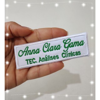 Seu Nome para Jaleco patch Termocolante em Bordado- 1 unidade / ( esse link é só o seu nome, NÃO VAI O LOGOTIPO)