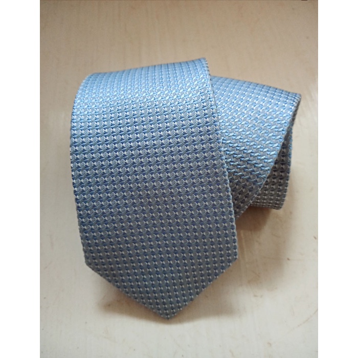 Gravata Azul Serenity Clara Jacquard Trabalhada kit 10 para Padrinhos e Noivos de Casamento