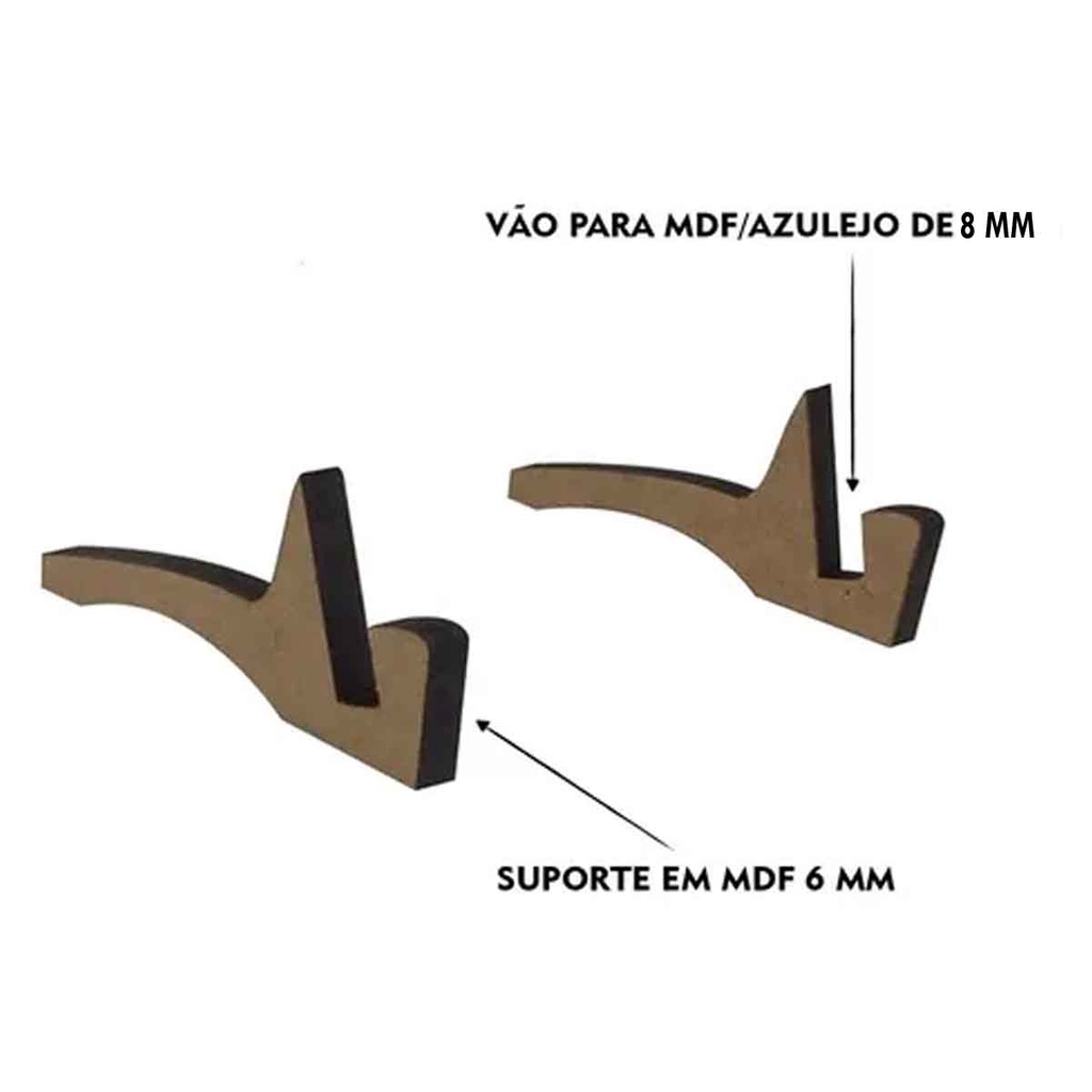 Pézinho Suporte Azulejo/vidros/quadros 8mm (100 Pares) 1353