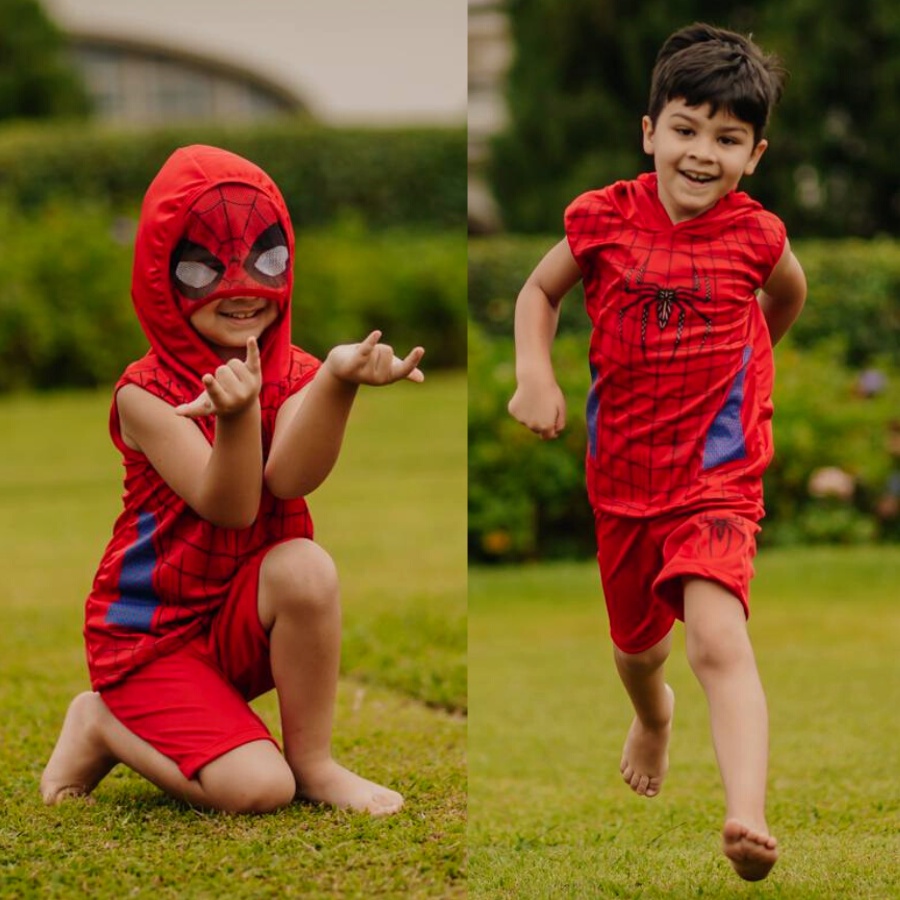 Conjunto Infantil de Anime Masculino Fantasia Aranha Juvenil Patrulha Canina Lançamento