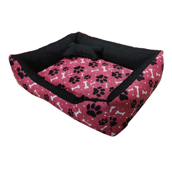 Caminha de Cachorro ou Gato Médio + Ossinho fundo Impermeável Ossinho Preto