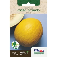 Sementes Melão Amarelo Ouro Superdoce 1,50 Gramas Horta frutas
