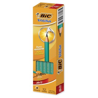 Caixa 12 Lapis Grafite Bic Evolution HB N.2 Lapis Escrever em Oferta na Shopee