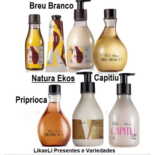 Ekos Natura Breu Branco, Priprioca,Capitiu. Hidratante Corporal, Óleo, Creme  para mãos, Perfume Água de Banho | Shopee Brasil