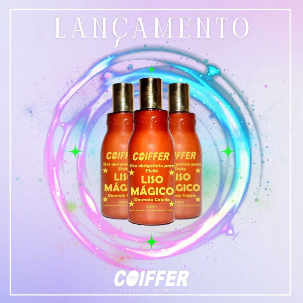 KIT COMBO C/3 CREME SEM ENXAGUE LISO MAGICO TERMICO ANTI FRIZZ COIFFER.