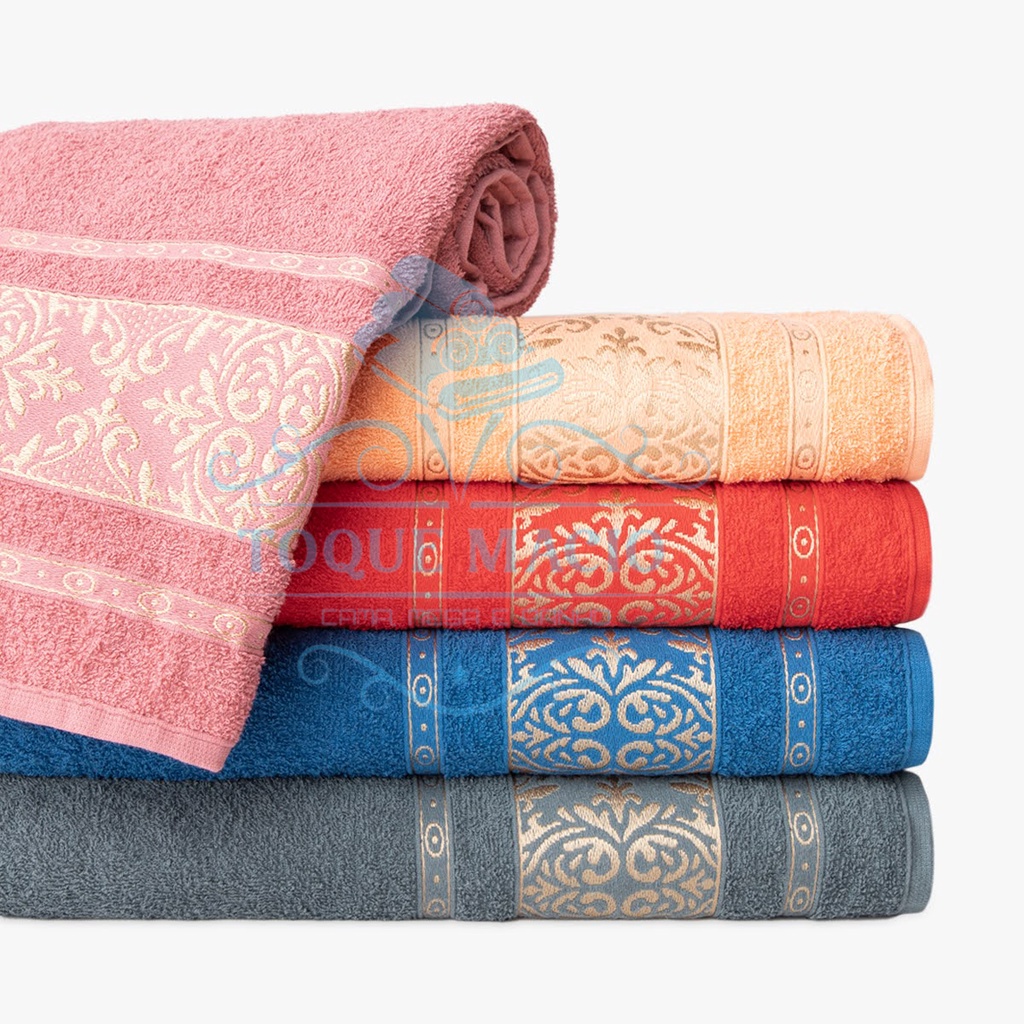 Kit 2 Toalhas de Banho Banhão Gigante Luxo Mônaco 75x150cm Toque Mágico Toalhas