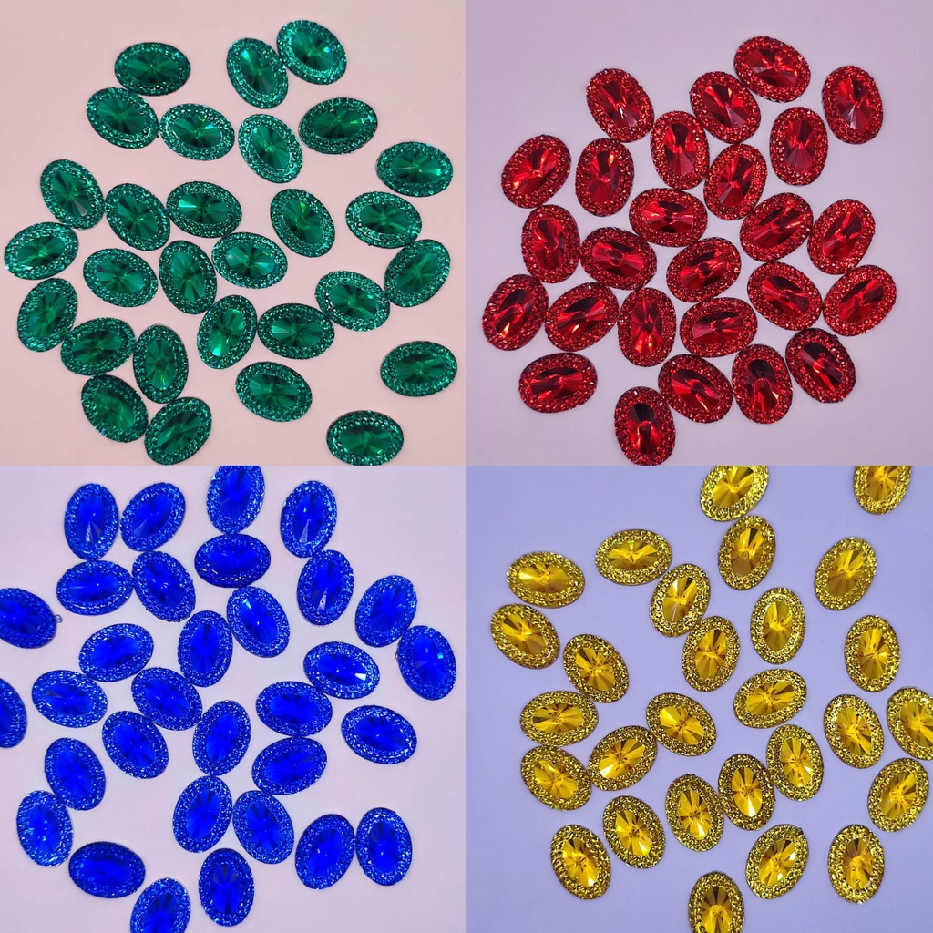 chatons para artesanato Oval com 100 Unidades