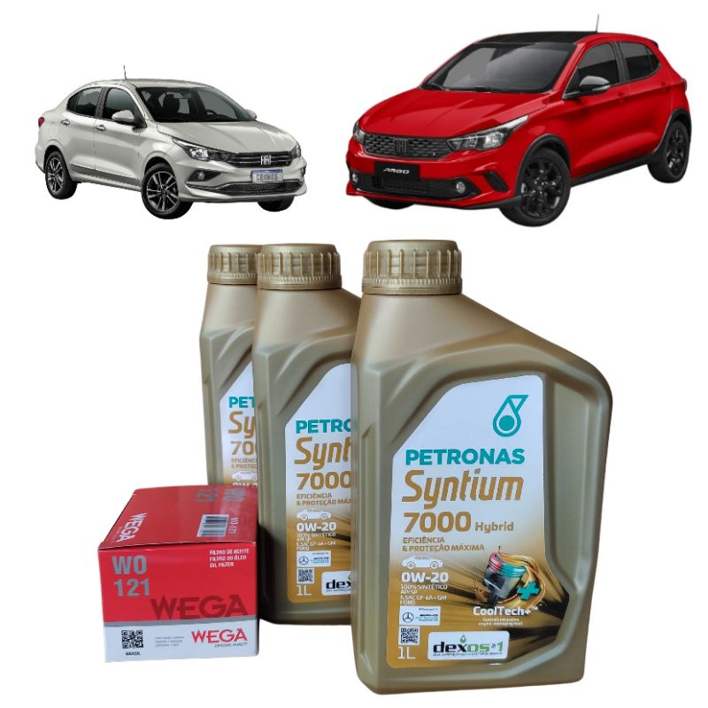 kit troca de óleo - Argo / Cronos 1.0 3 Cilindros Firefly Petronas 0w20 API SP 2017 em diante em Oferta na Shopee
