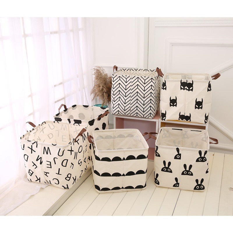 Cestos Organizador Multiuso Dobrável Roupa Brinquedo Tecido 30x30*cm