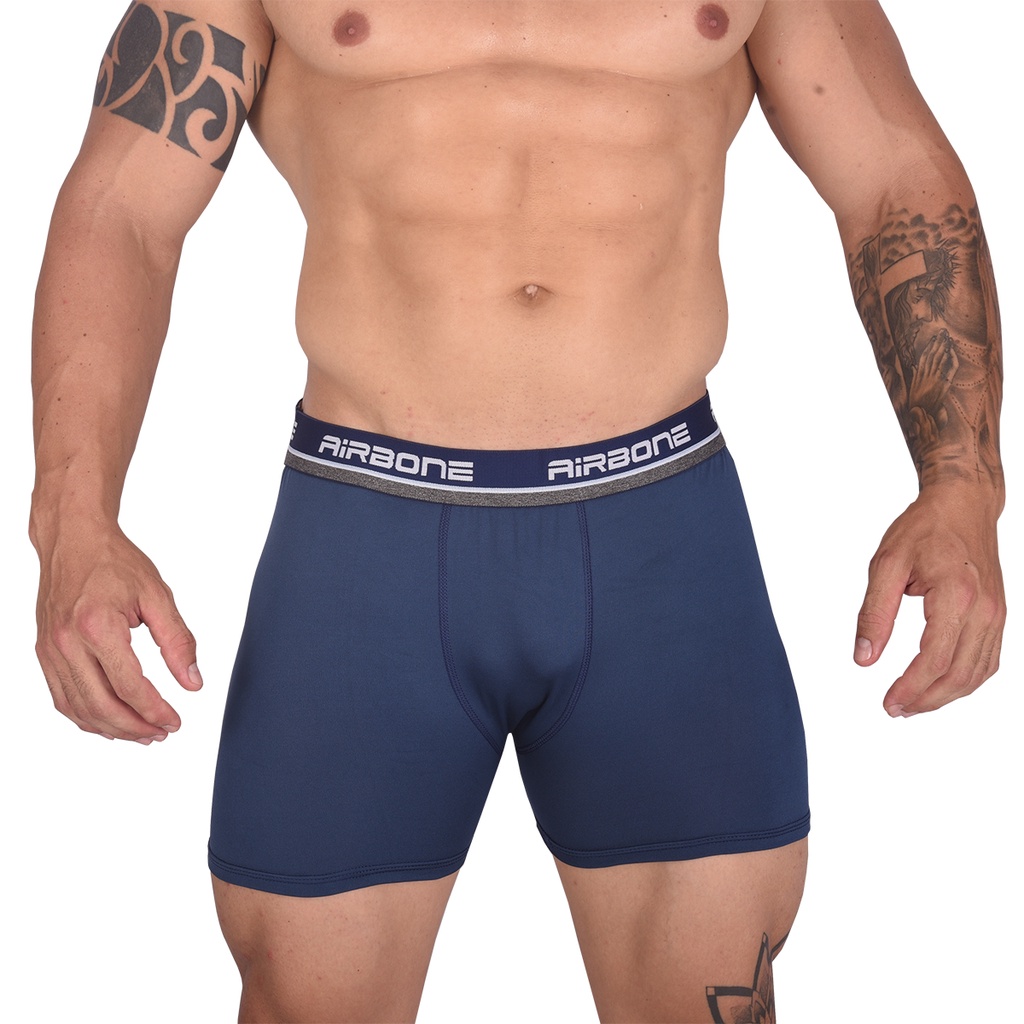 Cueca Boxer Microfibra Airbone kit com 10 cuecas Lisas