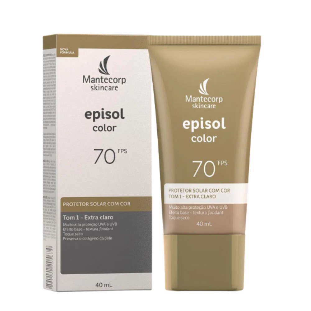 Episol Color FPS 70 - Pele Extra Clara (Tom 1 Extra Claro) - 40ml ...
