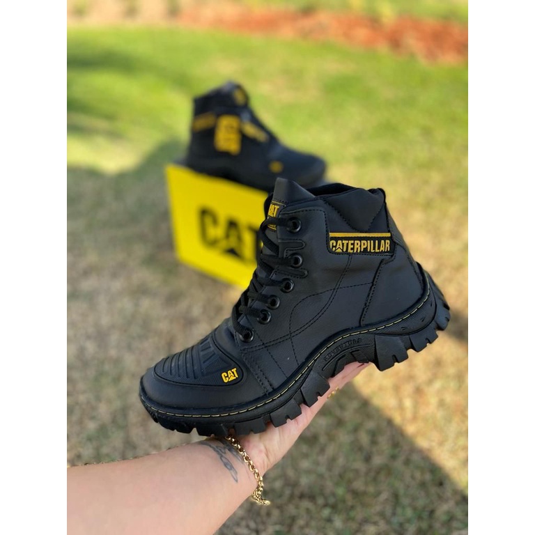 Bota Caterpillar Tenis Leve Coturno Couro Legitimo Promoção.