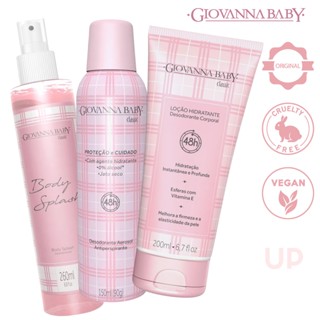 Kit Giovanna Baby Body Splash Classic + Loção Hidratante + Desodorante Aerosol