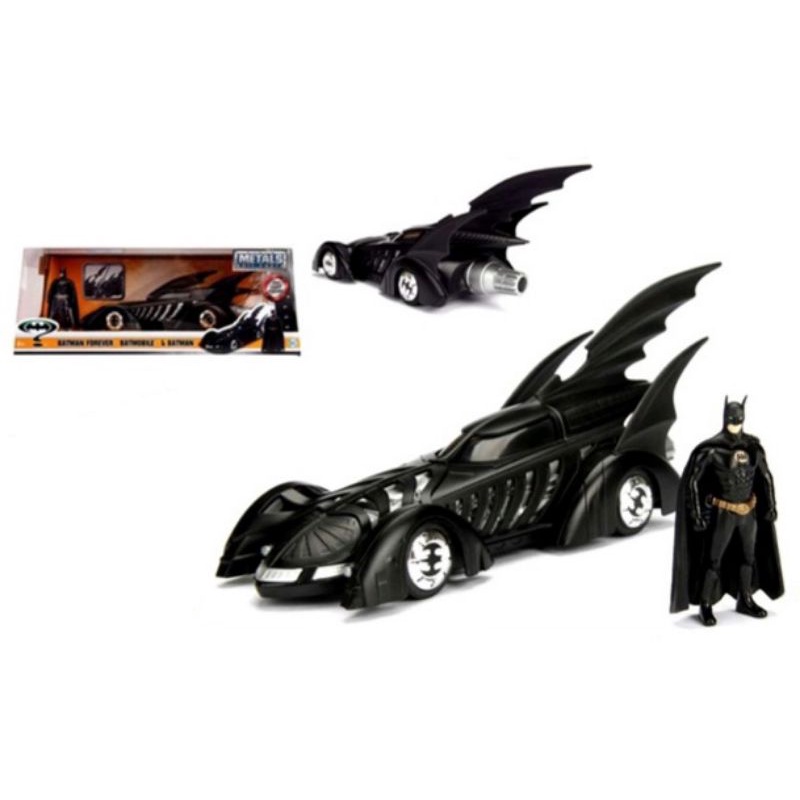 Miniatura Batmóvel Batman Forever Eternamente 1995 Com Boneco Jada Escala 1:24 - Pronta Entrega!