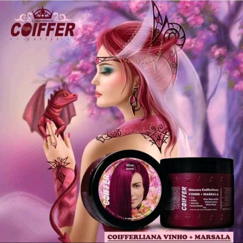 Máscara Tonalizante Marsala Coiffer 350gr