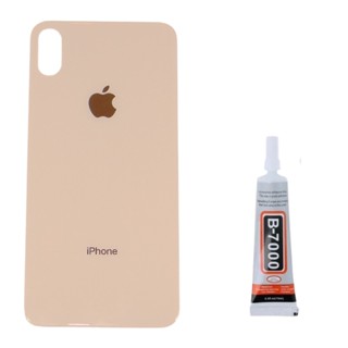 Tampa Vidro Traseira Compativel Com iPhone Xs Max Dourado + Cola