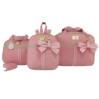 Kit Bolsa Maternidade 3 Peças Laço em Oferta na Shopee