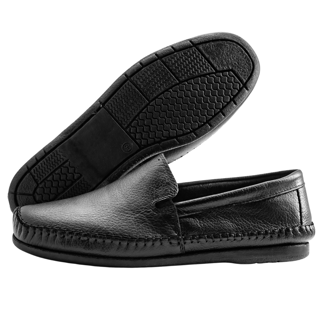 Sapato Mocassim Masculino Couro Legítimo Sapatilha Confortável Anti Stress